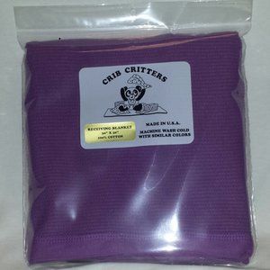 Purple 30" x 40" Receiving Blanket 100% Cotton NEW